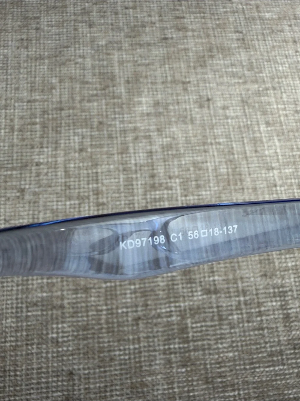 Blue Clear Cat-Eye Glasses with Dark Blue Leopard Accents